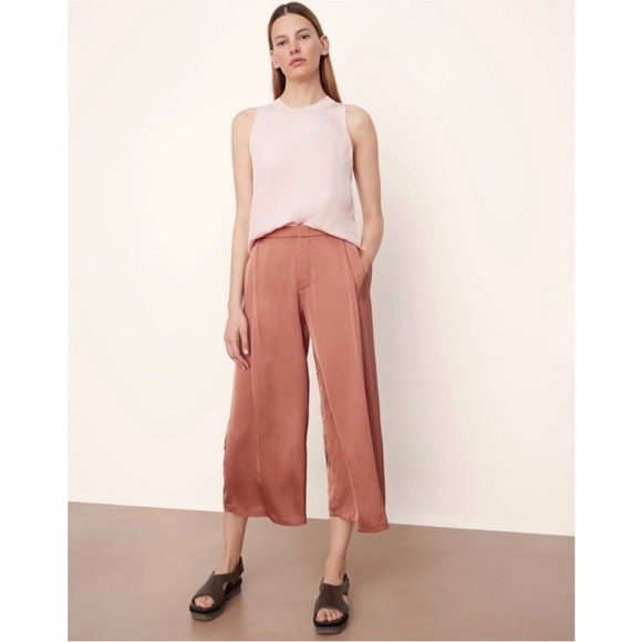 Vince Satin Pleated-Front Wide-Leg
Crop Pants - Picture 1 of 7